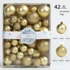 42PCS Plastic Christmas Ball Set 7 Colors Xmas Baubles High-quality Xmas Ornament Ball  Home