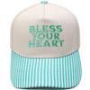 BLESS YOUR HEART Truck driver hat embroidered retro color matching baseball cap European and American men's and women's leisure