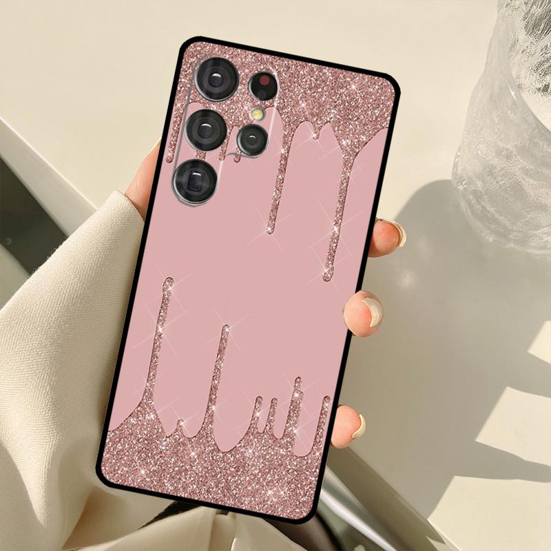 Чехол в стиле 'Любовь Розовое Золото' для Samsung Galaxy S23 Ultra S21 S22 S24 S25 Ultra S9 S10 Plus S25 FE S20 FE Задняя крышка