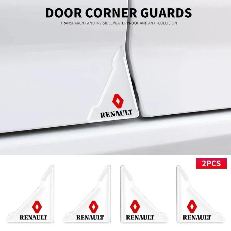 Transparent Silicone Anti-Scratch Stickers Car Door Corner Protection Cover For Renault DACIA Logan Scenic Loguna Kadjar Twingo SS23