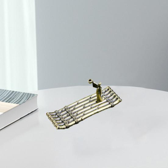 Курильница креативной формы, термостойкая курильница из цинка и сандалового дерева, металлическое украшение для дома