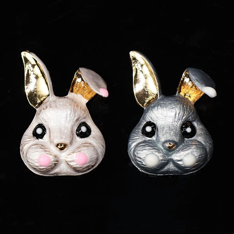 10Pcs Cute Dripping Rabbit Fox Without C Buckle DIY Hair Accessories Shoes and Clothing Alloy Accessories