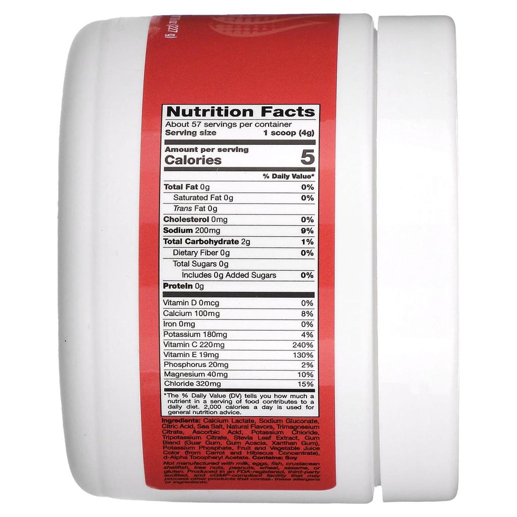 Drink, Hydrationup®, Electrolyte Mix, with Vitamin D, Calcium, Iron, Potassium, Fruit Punch Flavor, 227G(8Oz)