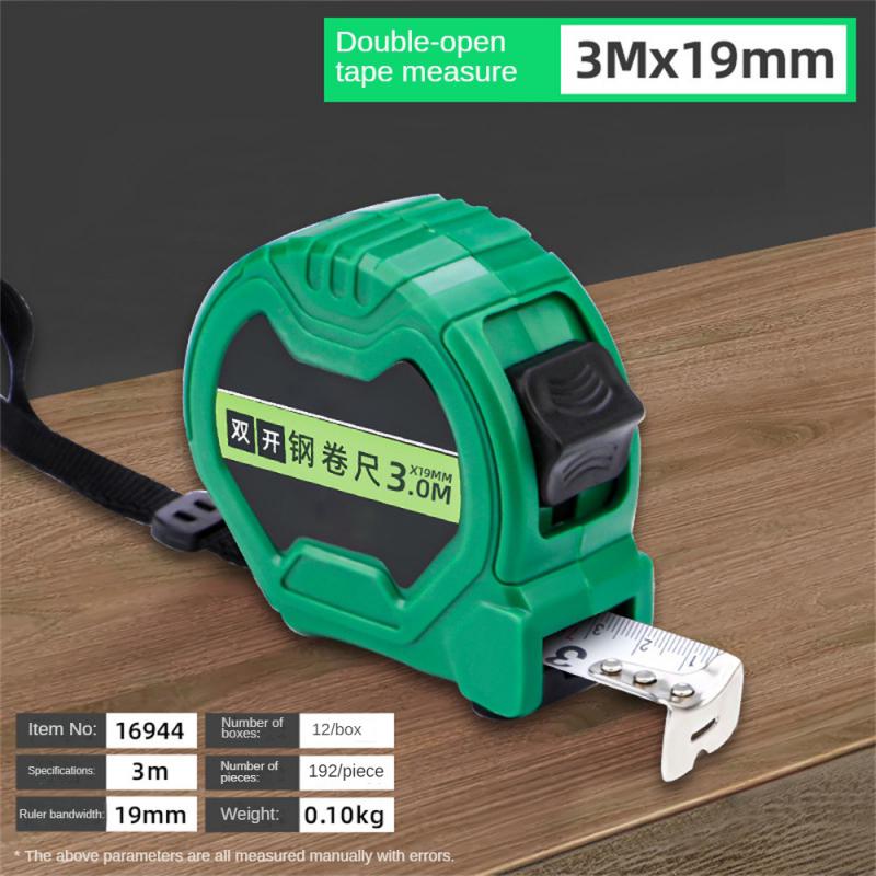 Флуоресцентная рулетка, утолщенная, прозрачная, линейка для столярных работ, из высокоуглеродистой стали, измерительная лента для измерения расстояний