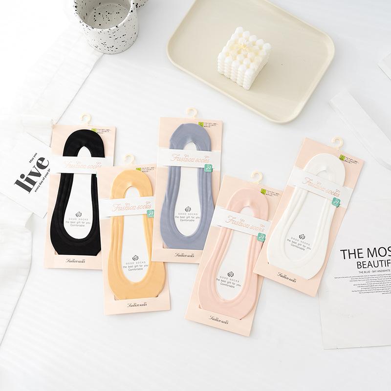 Summer Cotton, Socks Lace Women'S Silicone Non-Slip Invisible Socks, Breathable Socks, Women'S Socks