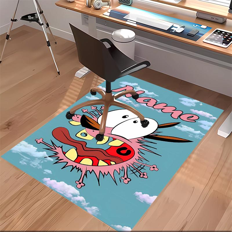 Custom personalization Courage the Cowardly Dog Print Area Rug - Soft, Washable Non-Slip Indoor Mat,Living Room,Home&Office Decorative Rug