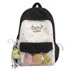 Schoolbag new high-value schoolbag female sweet dopamine cute cartoon backpack high school student lightweight large-capacity backpack