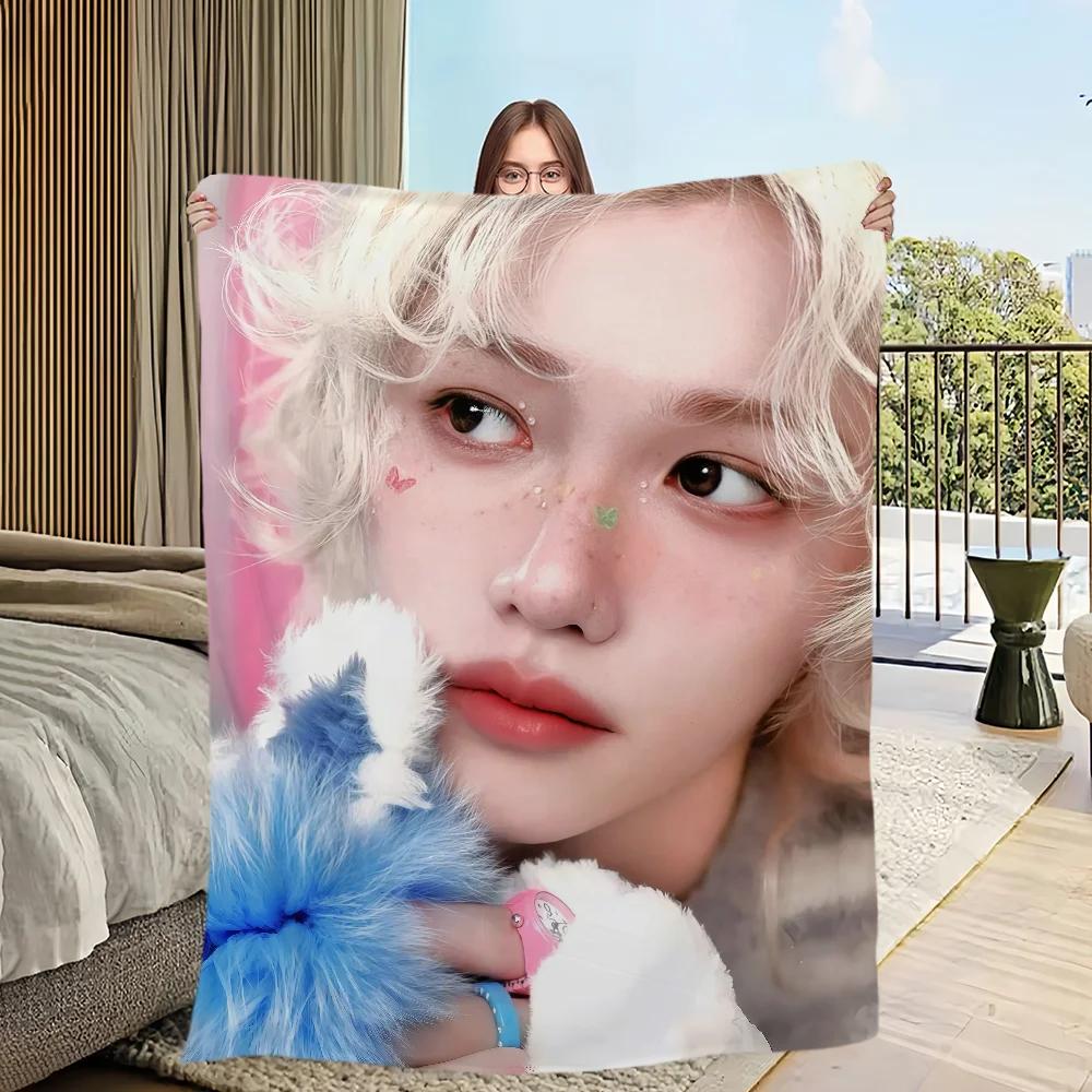 Warm Plush Throw Blanket for Living Room Bedroom Travel Perfect KPOP Gift for Fans of FFelix Singer