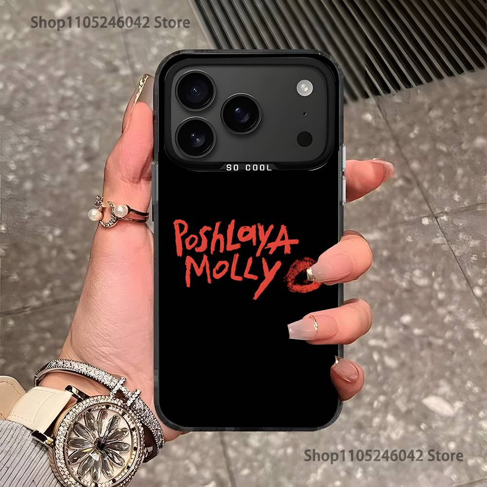P-Пошлая M-Молли Ремешок Для Черного Конфетного Матового Чехла iPhone 17,16,15,14,13,12,11,Pro,MAX,Plus