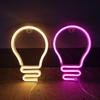 Colorful Rainbow Bulb Shape LED Neon Sign Light Lamp Decoration for Room