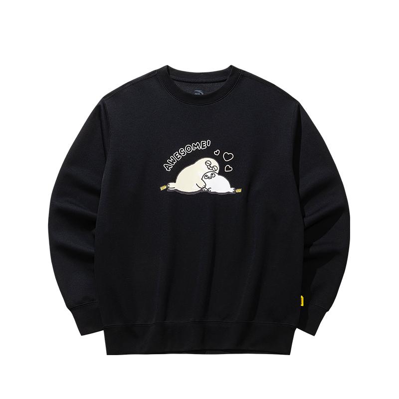 ANTA Sweatshirts Unisex Basic Black 3 Crew Neck Moderate 172548707-3