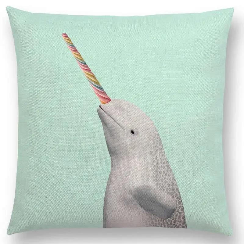 Розовая мечта красочная фантазия сексуальный декор диван наволочка кит фламинго кошка гамбургер пончик наволочка