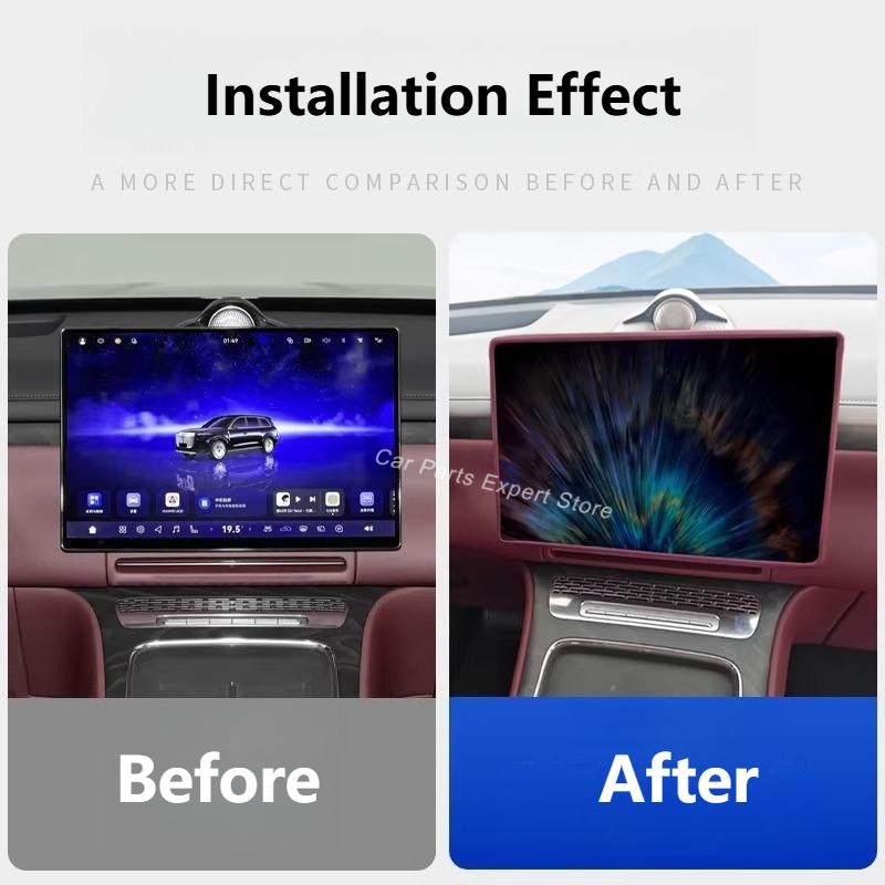 For VOYAH TaiShan Car Central Control Display Screen Cover Navigation Anti-Scratch Decoration Silicone Protective Frame Interior
