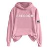 Ladies Fashion Casual Long Sleeve Printed Round Neck Hoodie Pullover Top
