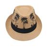 Wind Coconut Pattern Panama Top Hat Austrian Beach Hat Trily Trimi Lightweight Gentleman'S Hat