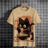 Summer Men's T-shirt Animal Cute Cat Print Crew Neck Short Sleeve Tee Street Trend Tops Oversized Male Clothing T Shirt For Men