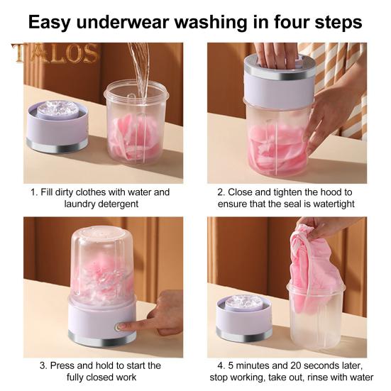 Портативная стиральная машина, перезаряжаемая, легкая, мини-стиральная машина, беспроводная, емкостью 1 л, дорожная стиральная машина для стирки, детской одежды, носков для автофургонов