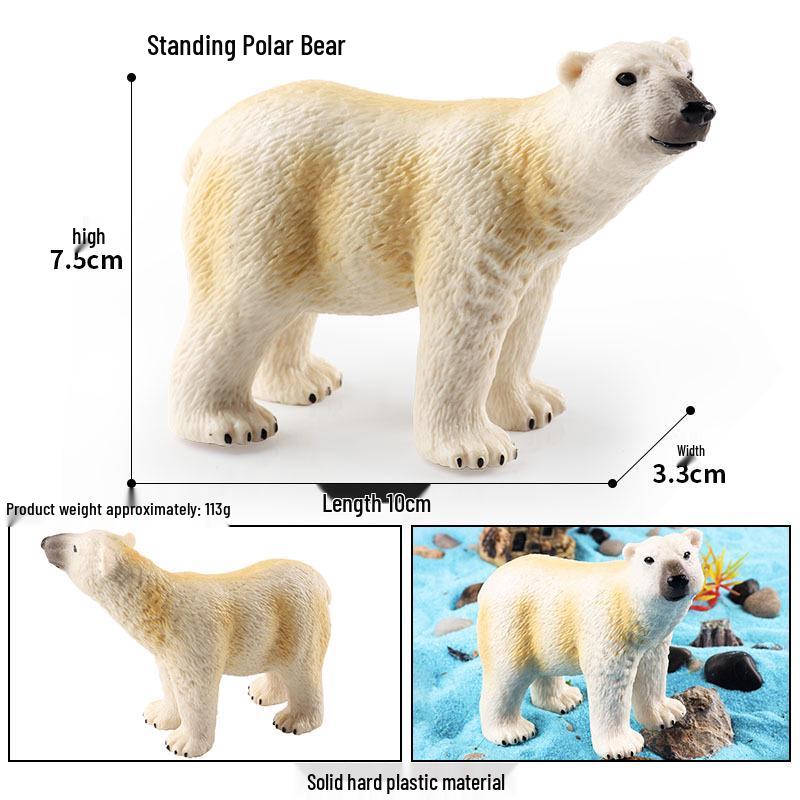 Набор моделей диких животных Арктики: Белый медведь и пингвин