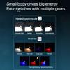 Powerful LED Flashlight Keychain USB Charging Camping Spotlight Torch 600LM Alarm Emergency Lamp for Camping Fishing Walking