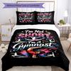 3pcs gymnastics Bedding Set Duvet Cover Closure Includes 1 Duvet Cover & 2 Pillowcases, Soft and Comfortable for All Seasons.