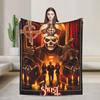 Винтажное одеяло из фланели с логотипом группы Ghost, теплое пледовое одеяло для домашнего декора, путешествий, офиса, модный плед, покрывало для дивана-кровати
