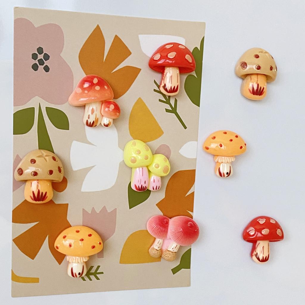Набор из 9 магнитов на холодильник в виде грибов - милые и креативные декоративные магниты для кухни, офисной доски, шкафчика и посудомоечной машины