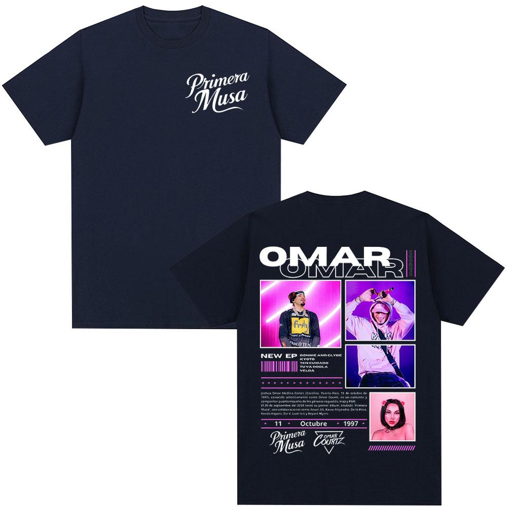 Rap Singer Omar Courtz Primera Musa Album Tour Tshirt 2026 Summer New Mens Womens Hiphop Fashion Casual Cotton Tshirt