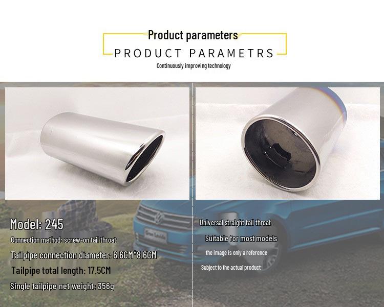 Комплект насадок на выхлопную трубу из нержавеющей стали для моделей Toyota RAV4 2009-2017 годов