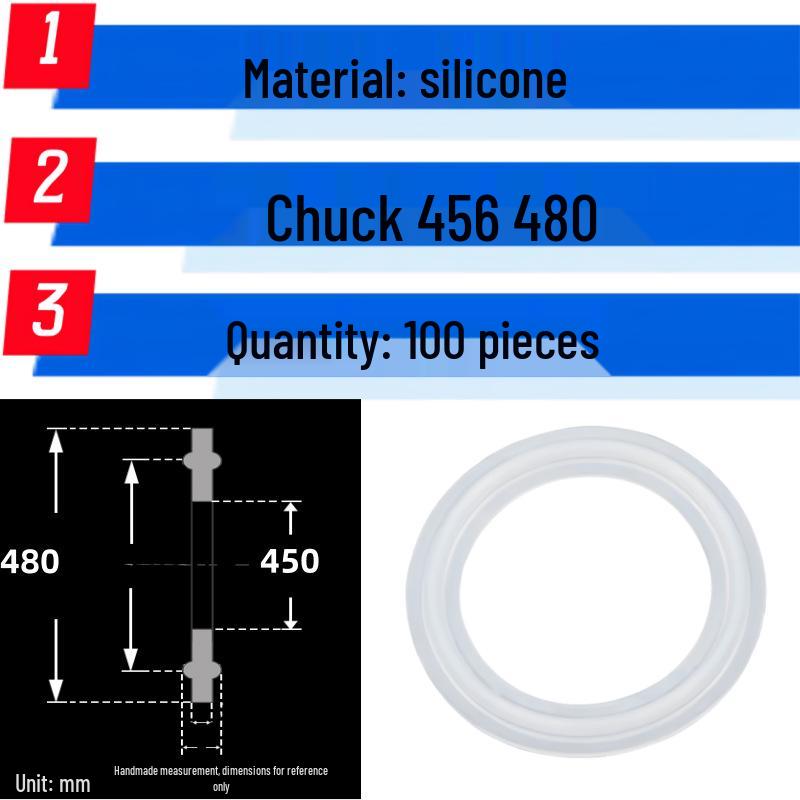 Silicone Quick-Release Sealing Ring & PTFE EPDM Fluoro Rubber Gasket Set