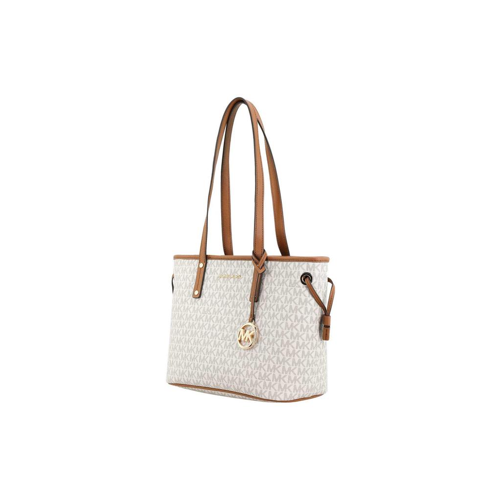 New MICHAEL KORS Jet Set Travel Leather Tote Bag, Shopping Bag, Shoulder Bag, Handbag Regular Women's Vanilla White 35T9GTVT1V-150