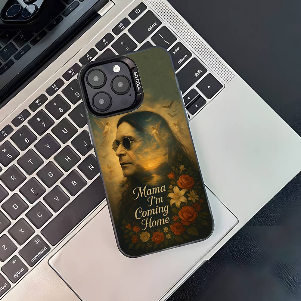 Singer O-Ozzy Osbourne Phone Case For iPhone 16,15,14,13,12,11,Pro,XS,Max,Plus,Mini,SE4,E Black Matte Shockproof Cover