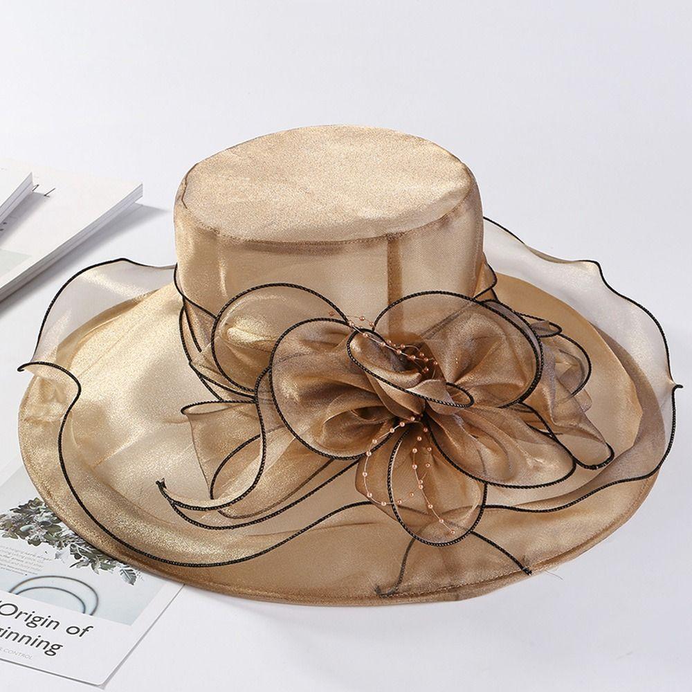 Breathable UV Protection Outdoor Sun Hat Beach Hat Organza Hat Sunscreen Cap