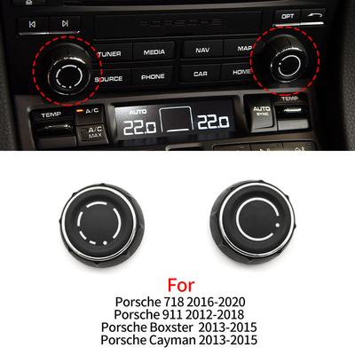 Car Center Console Audio Volume Knob Cover CD Control Switch Button Replacement For Porsche Coupe 718 911 Boxster Cayman