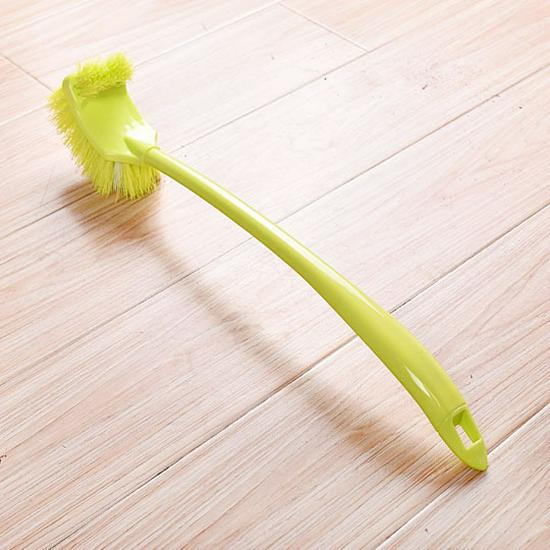 Durable Long-Handled Toilet Brush Set with Soft Bristles and Stand