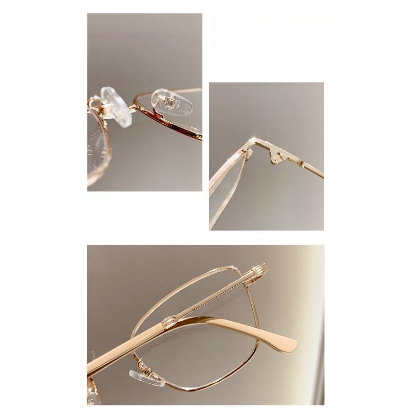 3Pcs Metal Frame Cat Eye Photochromic Myopia Glasses Ultra Light Unisex Near Sight Glasses Eye Protection Eyewear