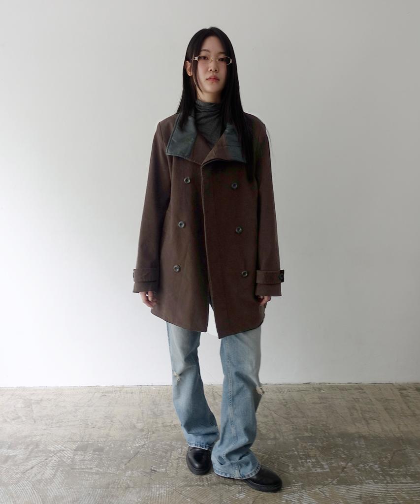 NUAKLE (W) Vincent Double Coat_Brown