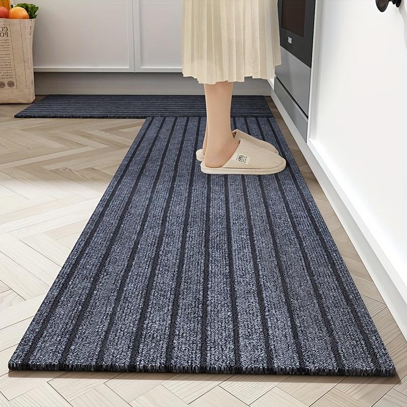 Kitchen Stripe Carpets Rug Stain-resistant, Water-resistant, Non-slip, Rubber Backing Bathroom Mat Carpet House Carpet Modern Home Decor