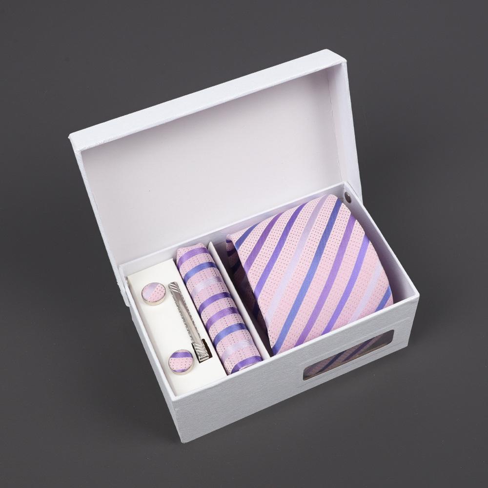 2025 Men'S Tie Premium Gift Box Jacquard Embroidered Tie Tie Logo Making