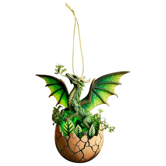 Рождественское украшение в виде дракона стихий, 2D акриловый кулон в виде дракона, подвесное украшение для салона автомобиля, подарок для любителей драконов