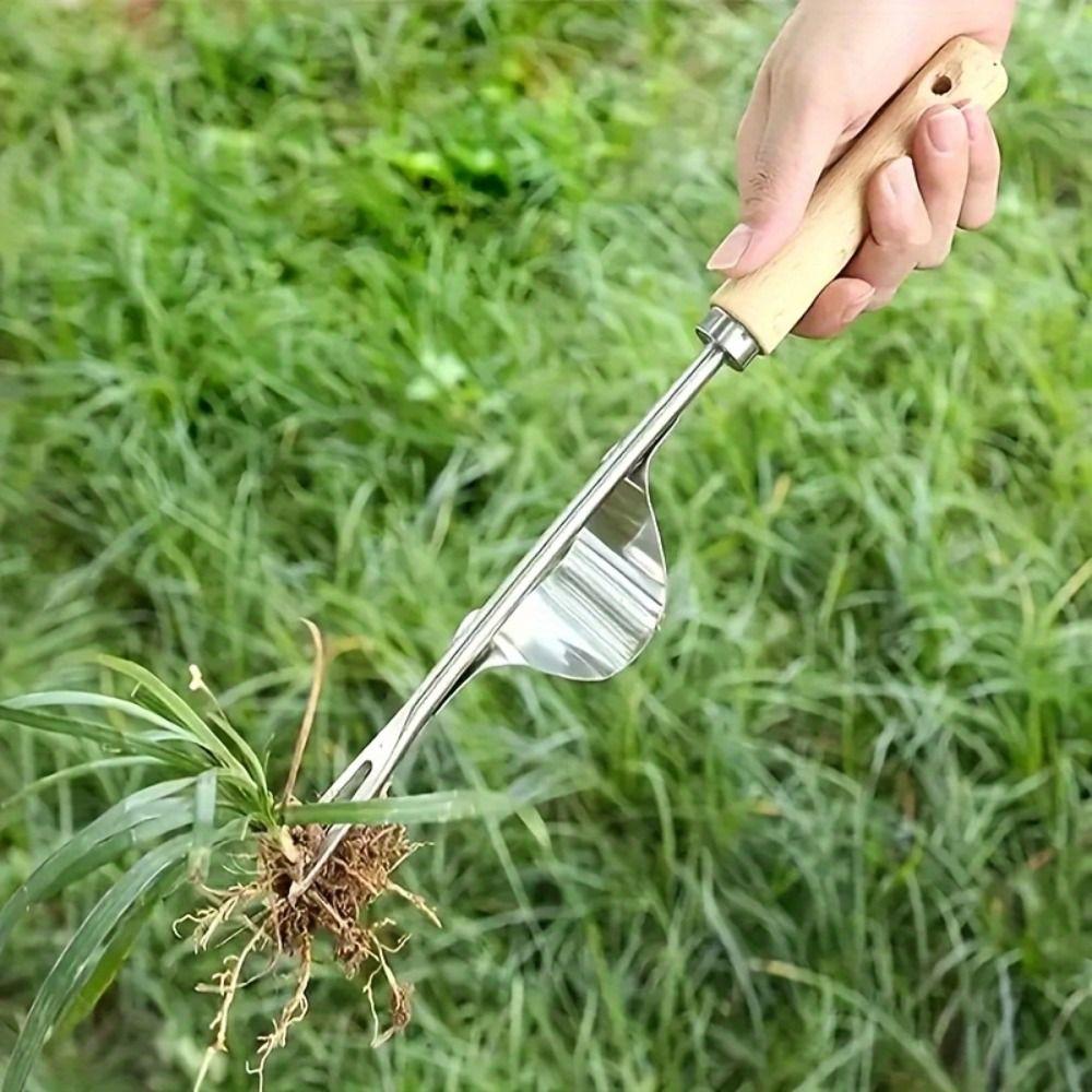 Farmland Manual Weeder Wood Handle Puller Manual Tool Garden Supplies Weed Dandelion Remover