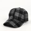 Vintage Plaid Adjustable Baseball Cap, Polyester Knit Fabric, Lightweight, Hand Washable, with Adjustable Closure for Women, Christmas Occasion Themed