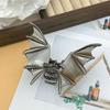 Punk Bat Shape Design Hair Clip Large Metal Hair Claw Halloween Costume Event Hairstyle Accessory Women Party Headwear