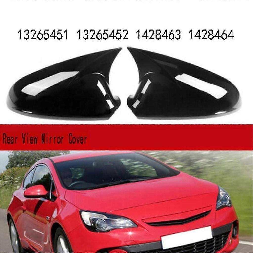 For Vauxhall Astra Opel Astra J 2010-2016 Gloss Black Wing Mirror Cap