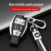Крышка-чехол из ТПУ для ключа автомобиля Mercedes-Benz для CLA200, GLC260, C260L, GLA, C300 - Гальваническое покрытие с пряжкой (Женский дизайн)