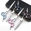 Professional Steel 6 '' Gem Hair Scissors Haircut Scissor Cutting Barber Makas Makeup Thinning Shears Hairdresser Scissors