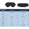 Organic Mulberry Silk Sleep Mask Feather Light and Cloud Soft Eye Cover for Sleeping, Gender-Neutral (Black)