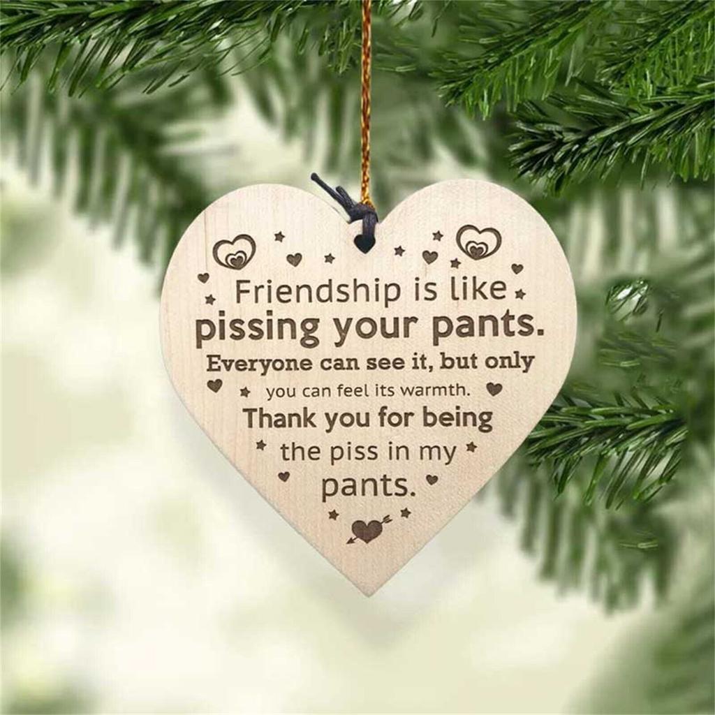 Дружба писает штаны смешная деревянная табличка лучший друг подарок