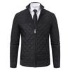 Men's Spring and Fall Thickened Knitted Jacket Long Sleeve Stand-up Collar Zipper Jacket