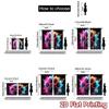 2D flat printing 2pcs Curtain Party Window Curtains Colorful Furry Pawprint Digital Printed Polyester Drapes Festive Holiday