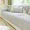 Four Seasons Sofa Cushion Embroidered Anti Slip Simple Modern Solid Color Fabric Universal Seat Cushion Sofa Cover Cover Cloth Scarf